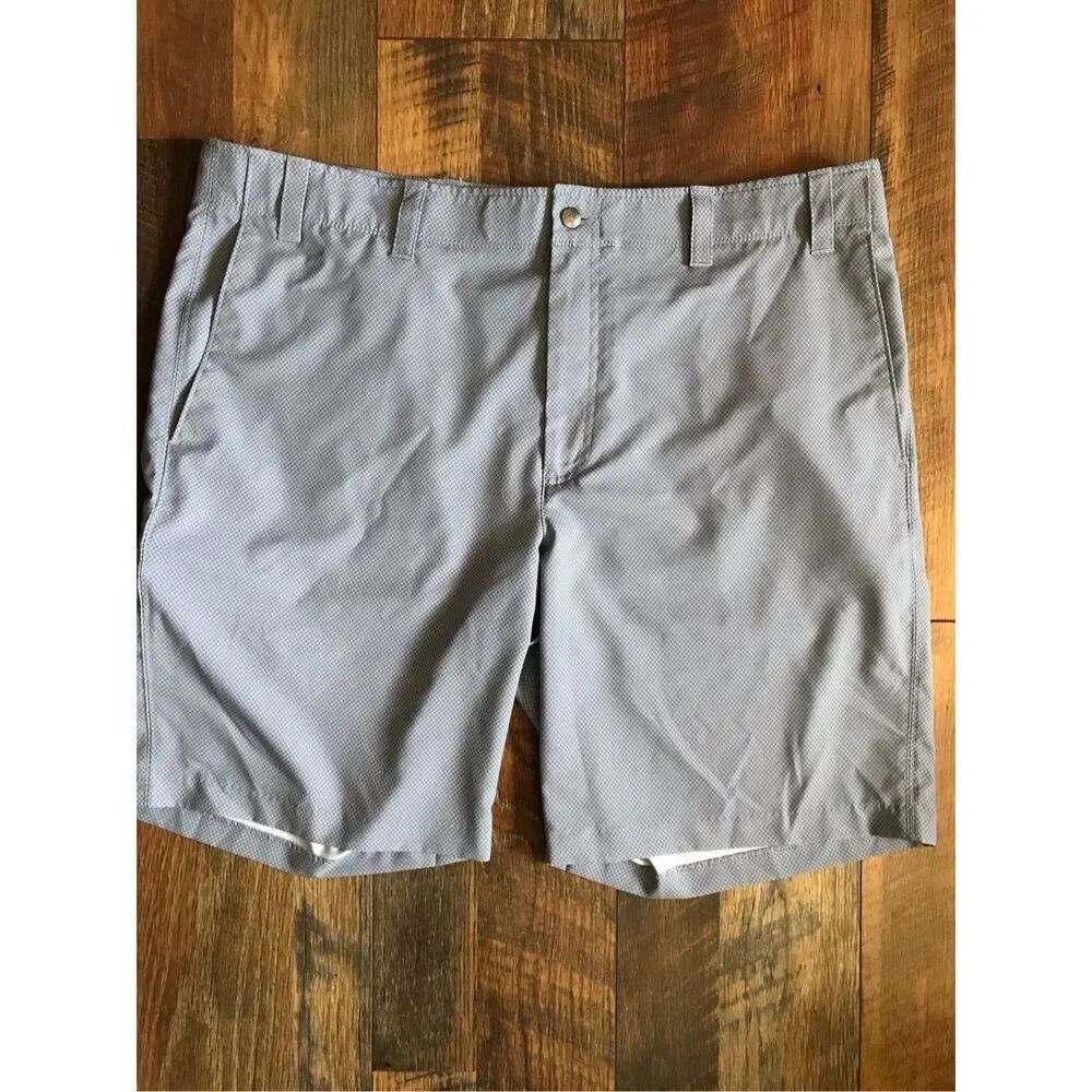 Callaway men’s golf shorts gray print size 40 flat front athletic inseam 9”